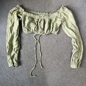 Adika long sleeve cropped top
